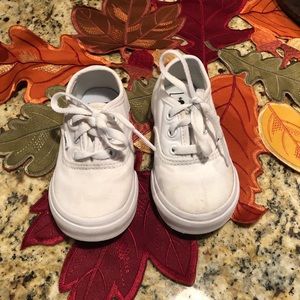 Toddler white vans size 5.5